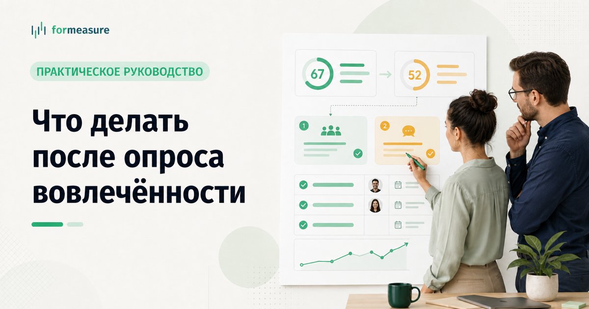 Обложка статьи «Что делать после опроса вовлеченности сотрудников»