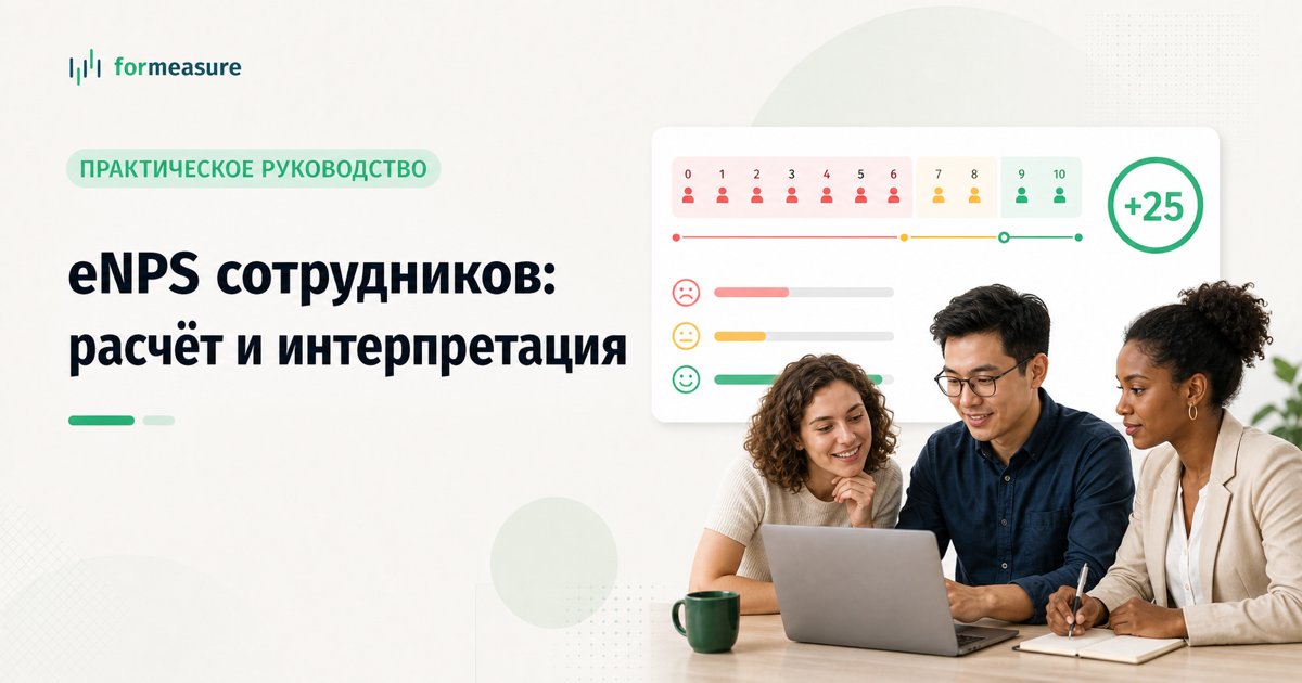 Обложка статьи «eNPS сотрудников: что это, как рассчитать и интерпретировать»