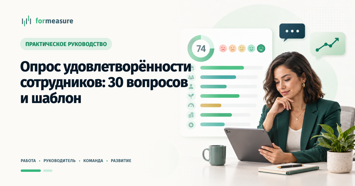 Обложка статьи «Опрос удовлетворённости сотрудников: разбираемся, что в работе устраивает команду, а что нет»